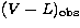 $(V-L)_{\rm
obs}$