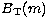 $B_{\rm T}(m)$