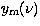 $y_{\rm m}(\nu)$