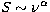 $S \sim \nu^{\alpha}$