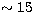 $\sim 15$