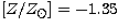 $\mbox{$[Z/Z_{\odot}]$}=-1.35$