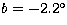 $b=-2.2\mbox{$^{\circ}$}$