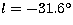 $l=-31.6\mbox{$^{\circ}$}$