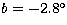$b=-2.8\mbox{$^{\circ}$}$