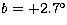 $b=+2.7\mbox{$^{\circ}$}$