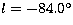 $l=-84.0\mbox{$^{\circ}$}$