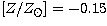 $\mbox{$[Z/Z_{\odot}]$}=-0.15$
