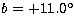 $b=+11.0\mbox{$^{\circ}$}$