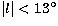 $\vert l\vert<13\mbox{$^{\circ}$}$