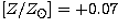 $\mbox{$[Z/Z_{\odot}]$}=+0.07$