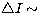 $\bigtriangleup I\sim$