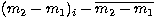 $(m_{2}-m_{1})_{i}-\overline{m_{2}-m_{1}}$