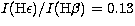$I({\rm H}\epsilon)/I({\rm H}\beta)=0.13$