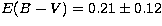 $E(B-V)=0.21\pm0.12$