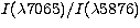 $I(\lambda7065)/I(\lambda5876)$