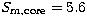 $S_{\rm m,core} = 5.6$