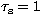 $\tau_{\rm s}=1$