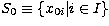 $S_0\equiv \{x_{0i}\vert i\in I\}$