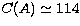 $C(A)\simeq 114$