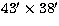 $43\hbox{$^\prime$}\times 38\hbox{$^\prime$}$