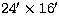 $24\hbox{$^\prime$}\times 16\hbox{$^\prime$}$