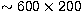 $\sim 600 \times 200$