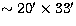 $\sim20\hbox{$^\prime$}\times33\hbox{$^\prime$}$