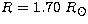 $R=1.70\ R_\odot$