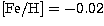 $\rm [Fe/H]=-0.02$