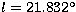 $l = 21.832^\circ$