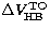 $\Delta V^{\rm TO}_{\rm HB}$