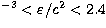 $^{-3} < \varepsilon/c^2 < 2.4$