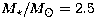 $M_\star/M_\odot=2.5$