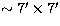 $\sim 7^\prime\times 7^\prime$