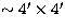 $\sim 4^\prime\times 4^\prime$