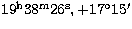 $\rm 19^{h} 38^{m} 26^{s}, +17^{\circ} 15'$