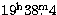 $\rm 19^{h}38\hbox{$.\!\!^{\rm m}$}4$