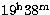 $\rm 19^{h}38^{m}$