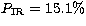 $P_{\rm IR}=15.1\%$