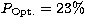 $P_{\rm Opt.}=23\%$