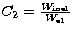 $C_{2}={W_{\rm inel}\over W_{\rm el}}$