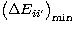 $\big (\Delta E_{ii'}\big )_{\rm min}$