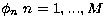 ${\phi_n~n=1,...,M}$