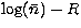 $\log(\bar{n})-R$
