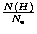 ${N{\left({H}\right)}\over N_{\rm e}}$