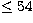 $\le 54$