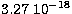 $3.27\ 10^{-18}$