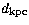 $d_{\rm kpc}$
