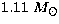$1.11~M_{\odot}$
